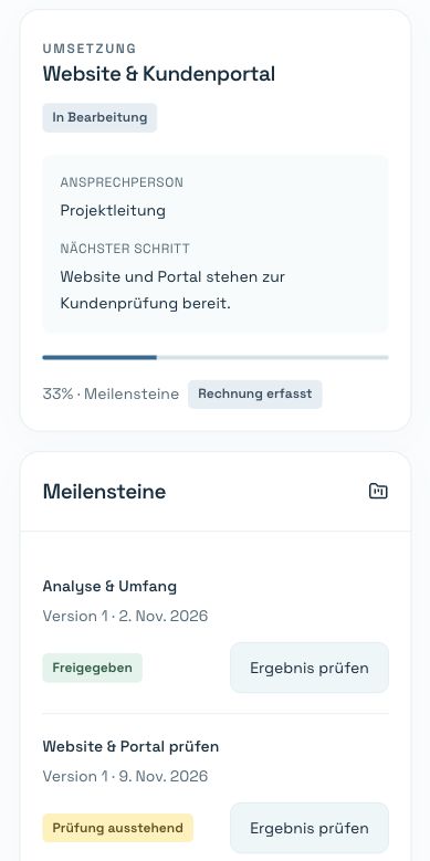 Mobile Ansicht
